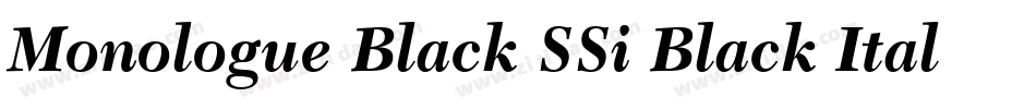 Monologue Black SSi Black Italic字体转换